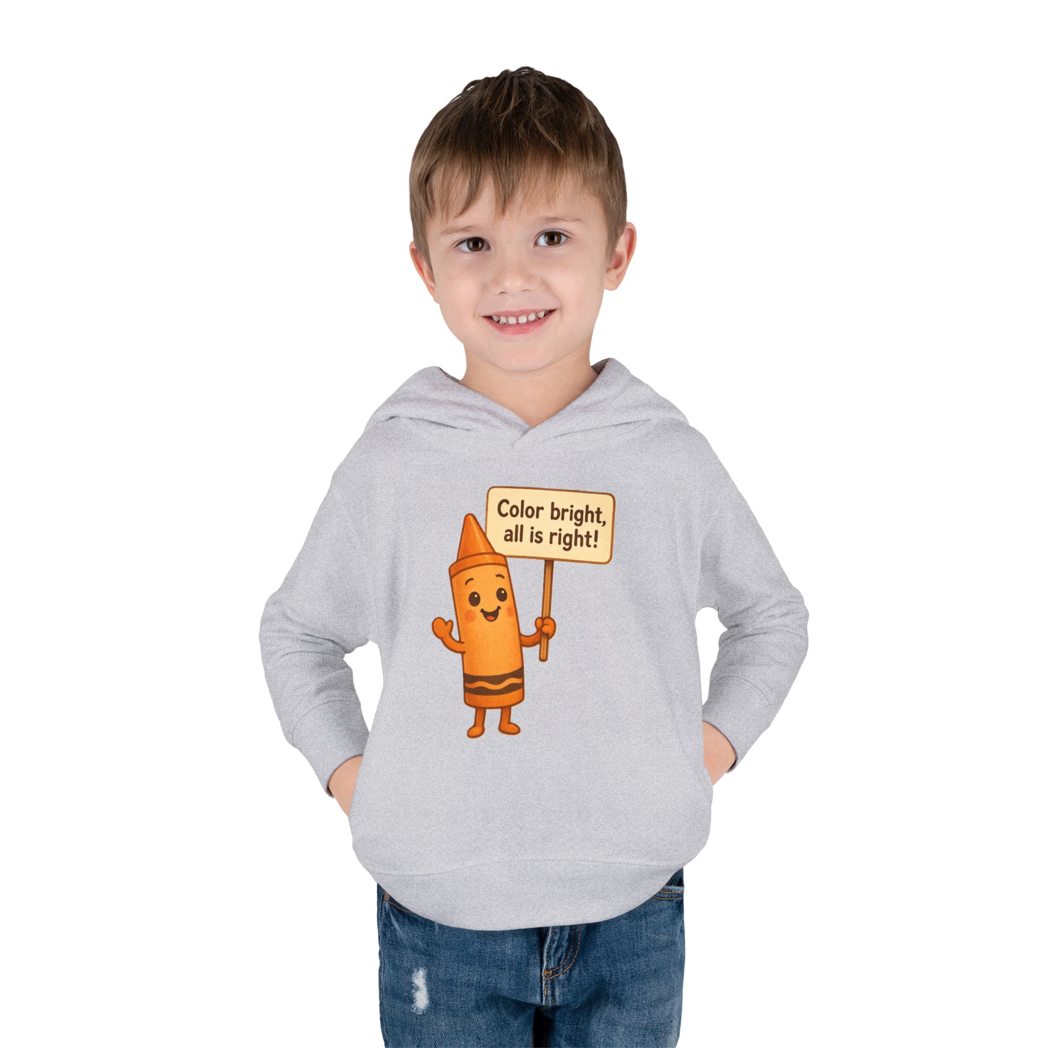 Colorful Toddler Hoodie - Cheerful Crayon - Image 11