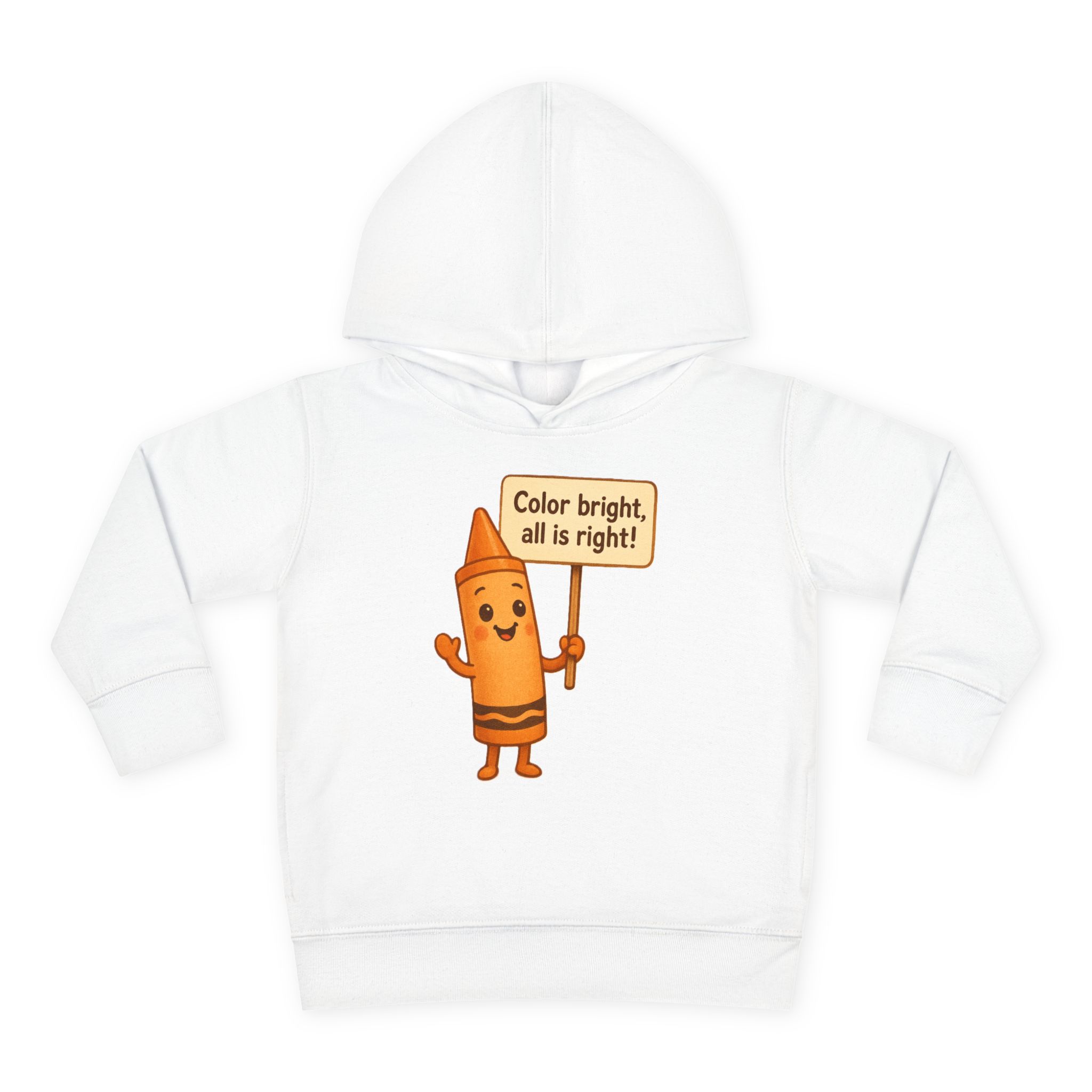 Colorful Toddler Hoodie - Cheerful Crayon - Image 5