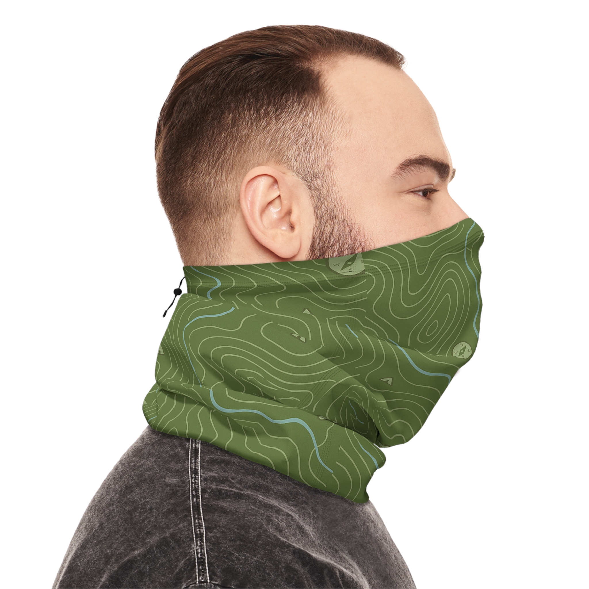 Nomadic Terrain – Winter Neck Gaiter with Drawstring – Lost Horizons Collection - Destination Unknown - Image 11