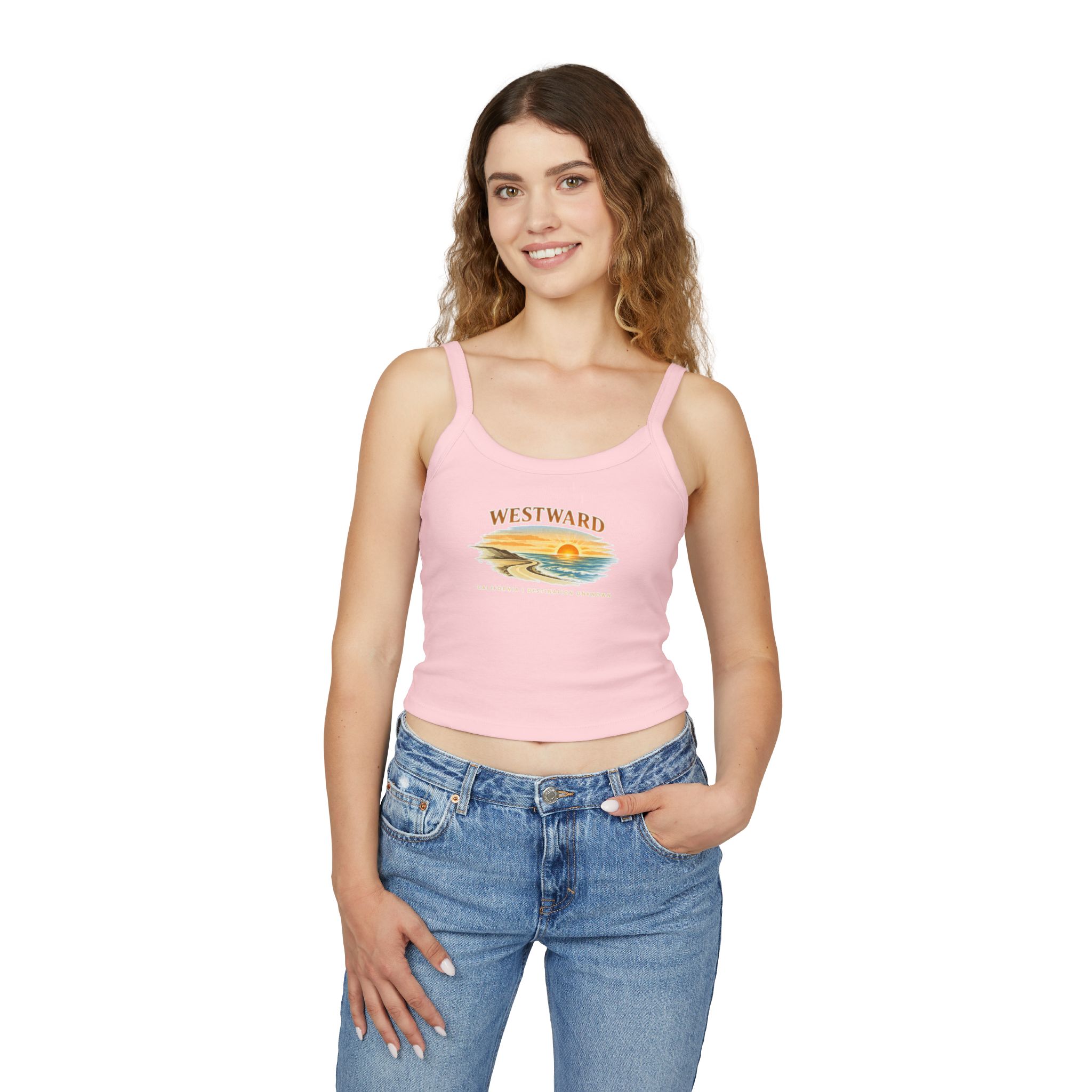 Westward Womens Spaghetti Strap Tank - California Collection - Destination Unknown - Image 28
