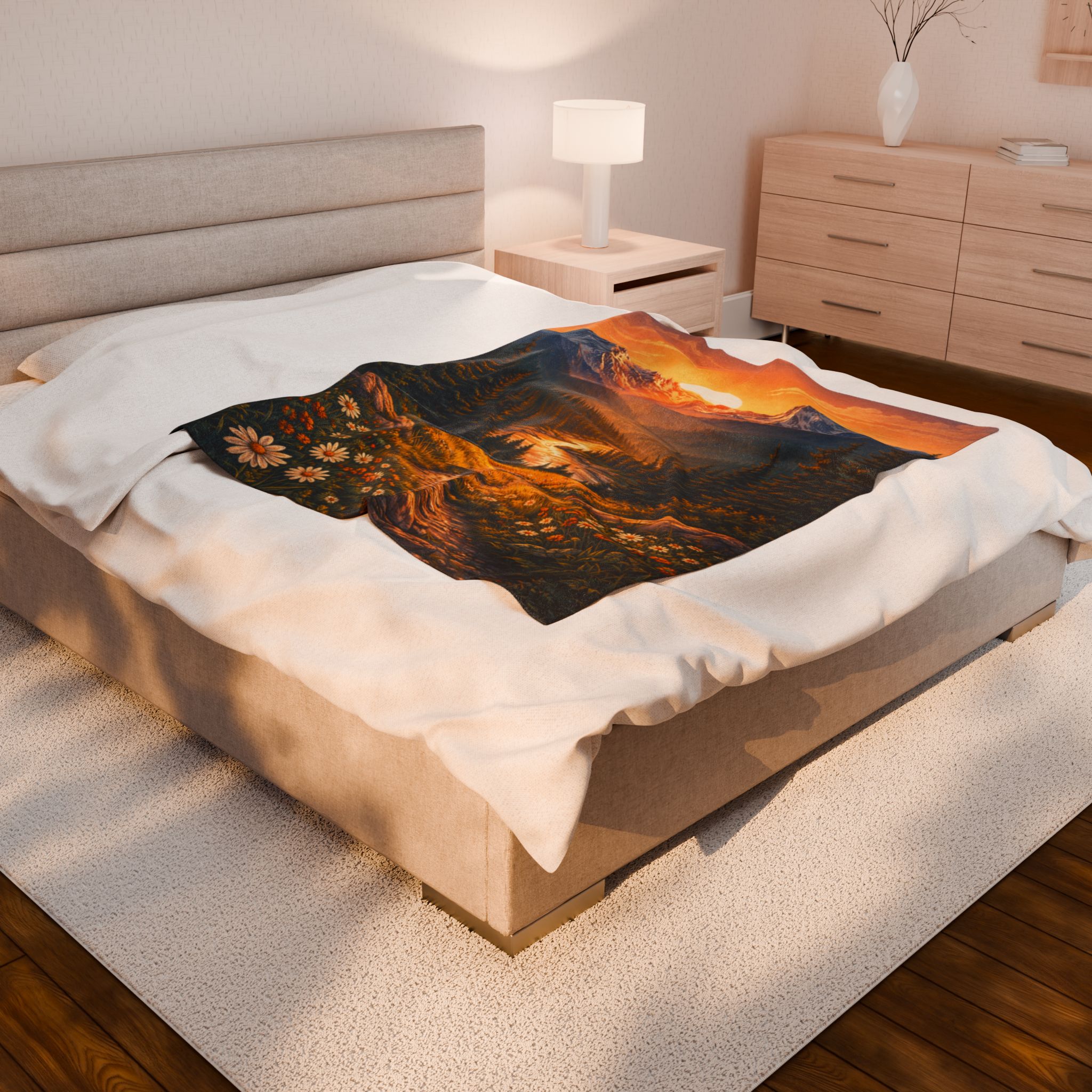 Colorado Sunrise Plush Blanket - Colorado Collection - Image 4