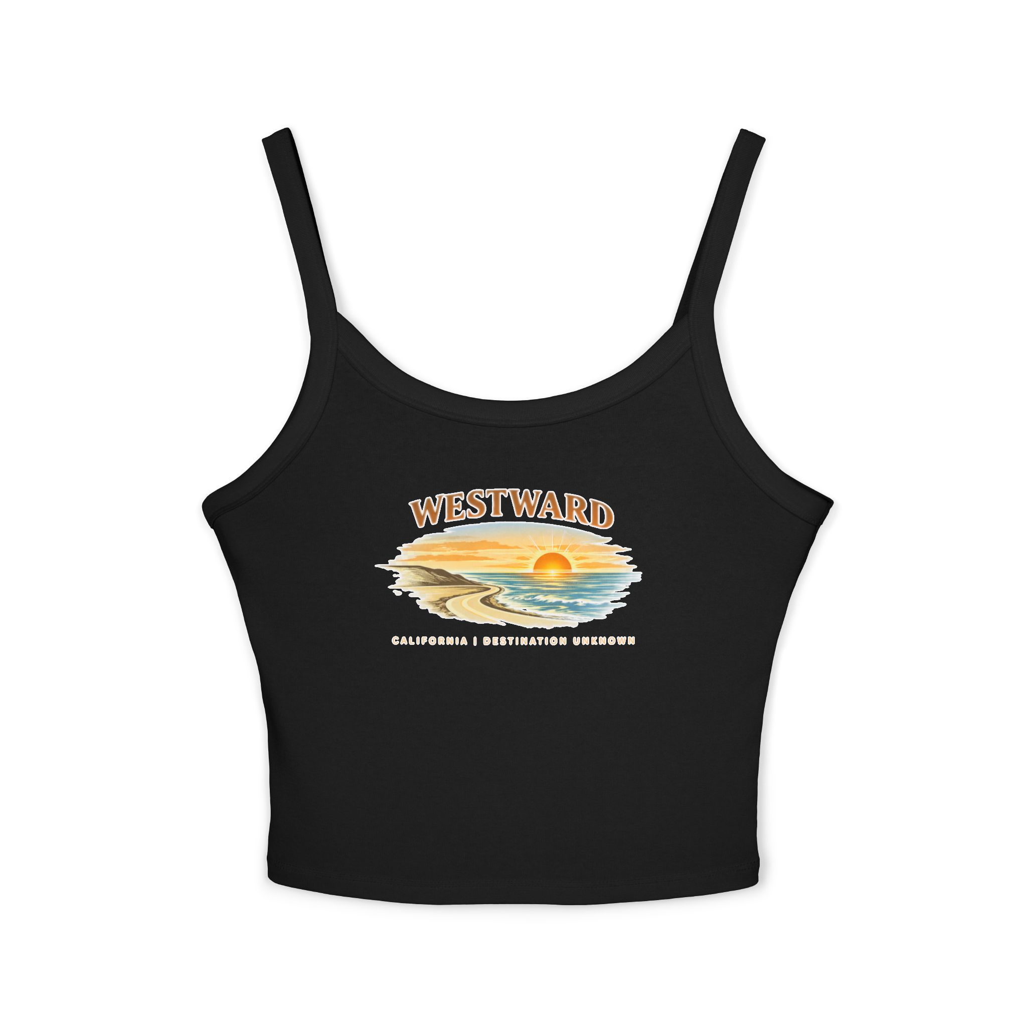 Westward Womens Spaghetti Strap Tank - California Collection - Destination Unknown - Image 8