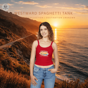 Westward Womens Spaghetti Strap Tank - California Collection - Destination Unknown