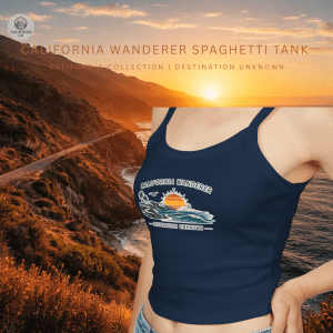 California Wanderer Womens Spaghetti Strap Tank - California Collection - Destination Unknown
