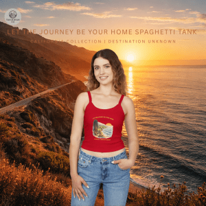 Let the Journey Be Your Home Womens Spaghetti Strap Tank - California Collection - Destination Unknown