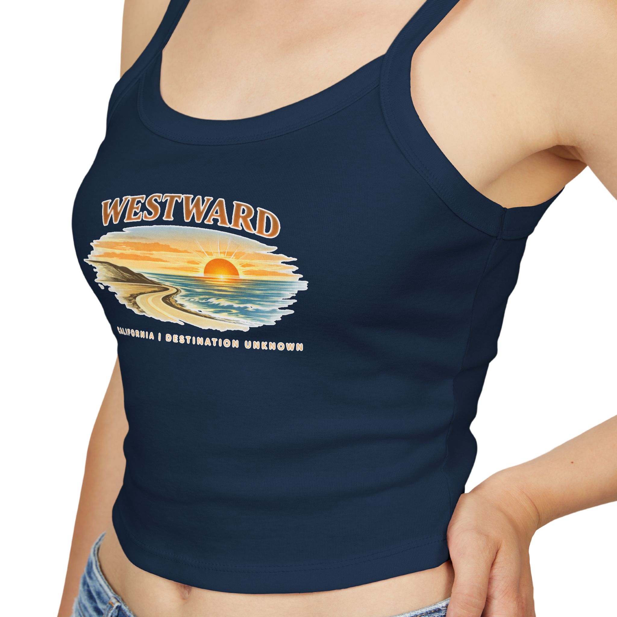 Westward Womens Spaghetti Strap Tank - California Collection - Destination Unknown - Image 19