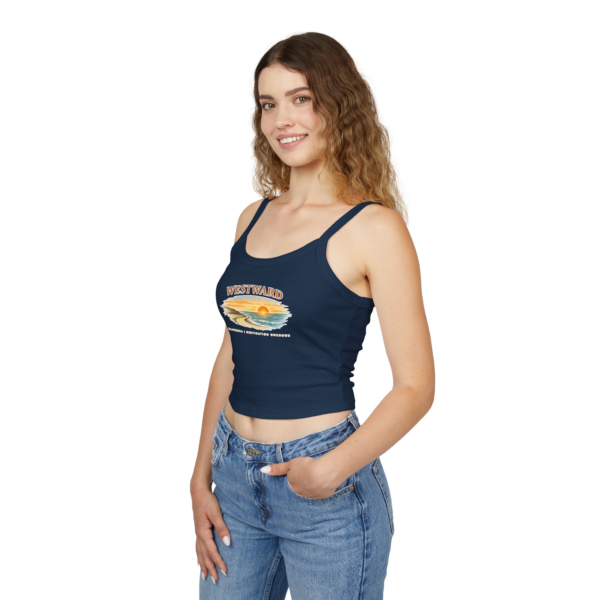 Westward Womens Spaghetti Strap Tank - California Collection - Destination Unknown - Image 17