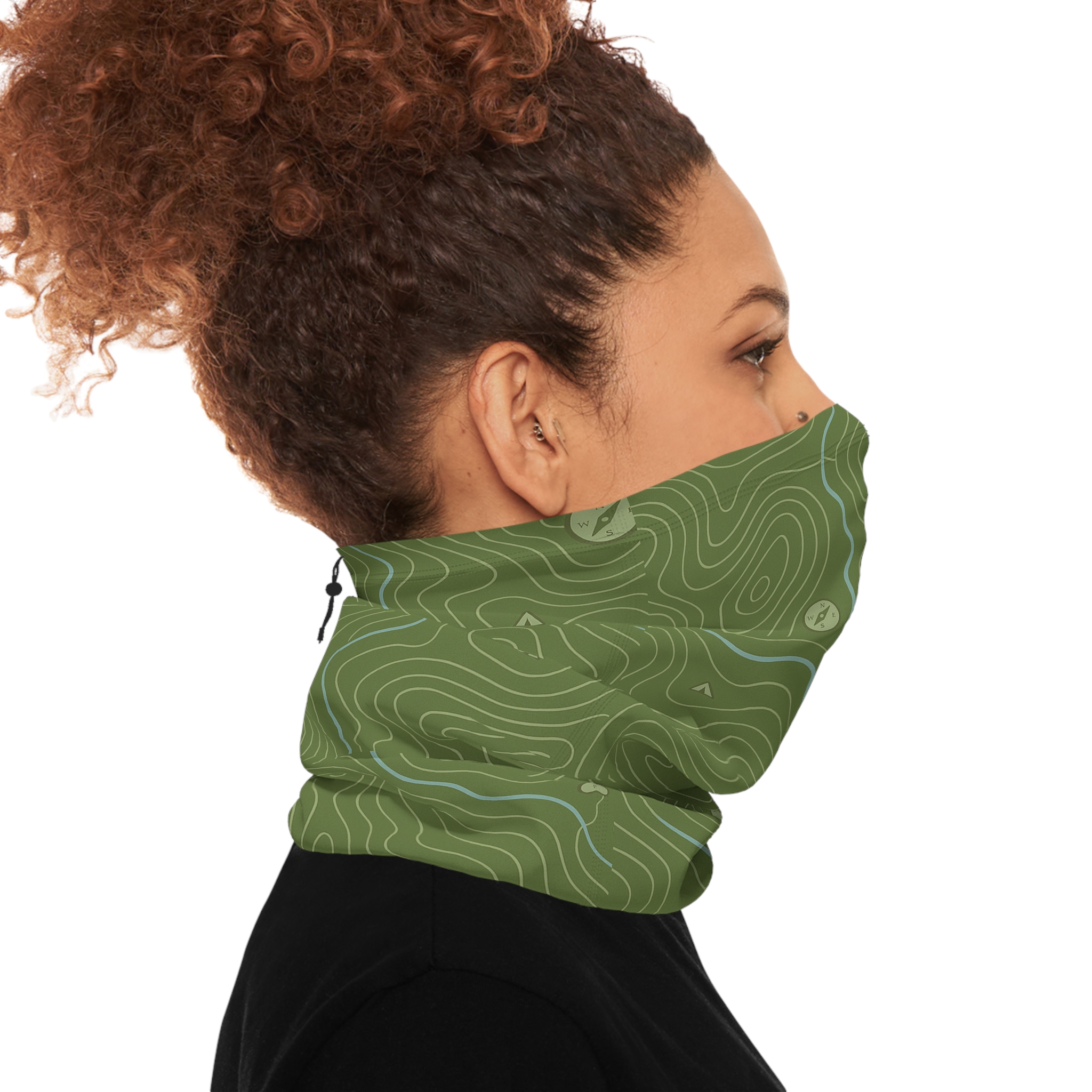 Nomadic Terrain – Winter Neck Gaiter with Drawstring – Lost Horizons Collection - Destination Unknown - Image 6