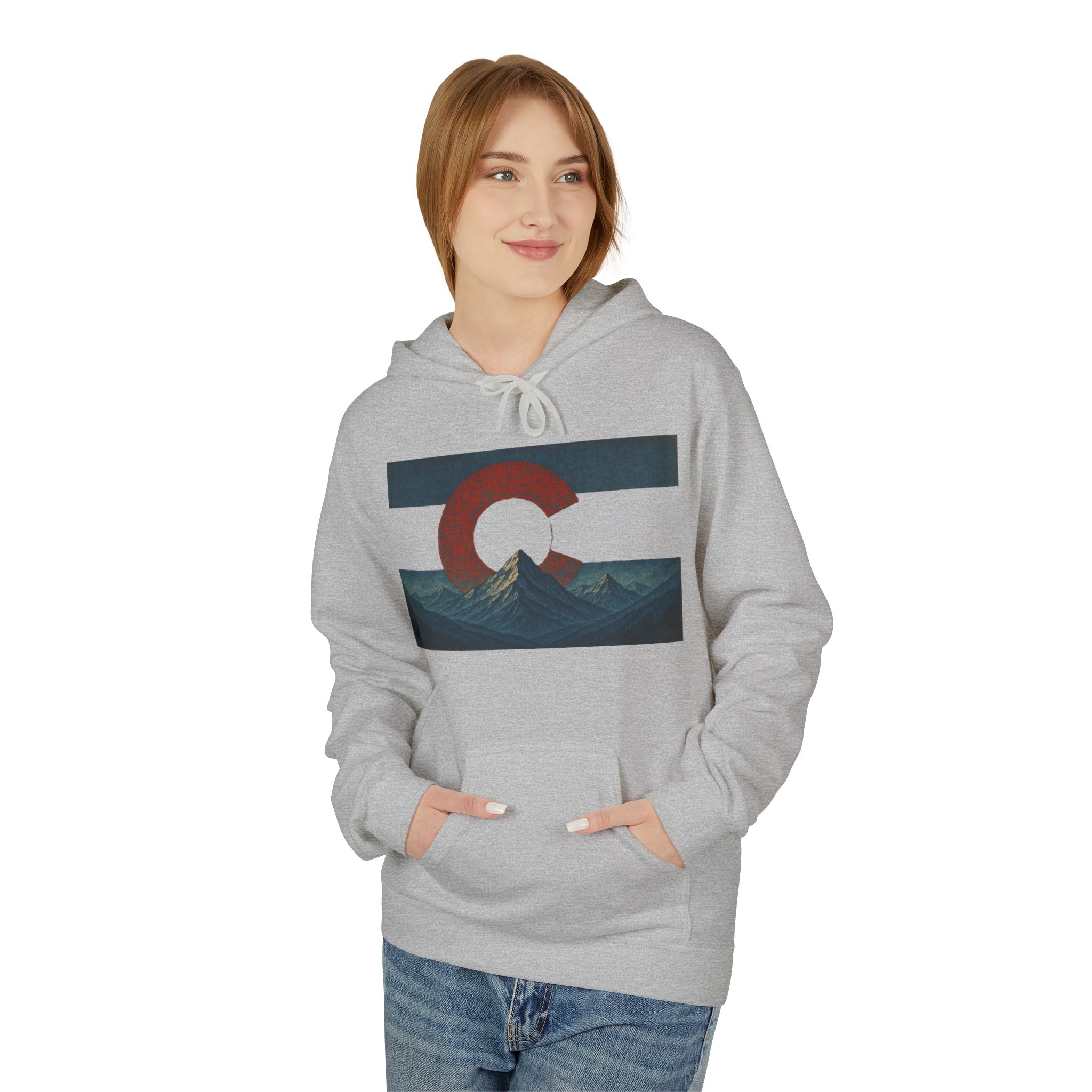Colorado Flag Distressed Hoodie - Colorado Collection - Destination Unknown - Image 16