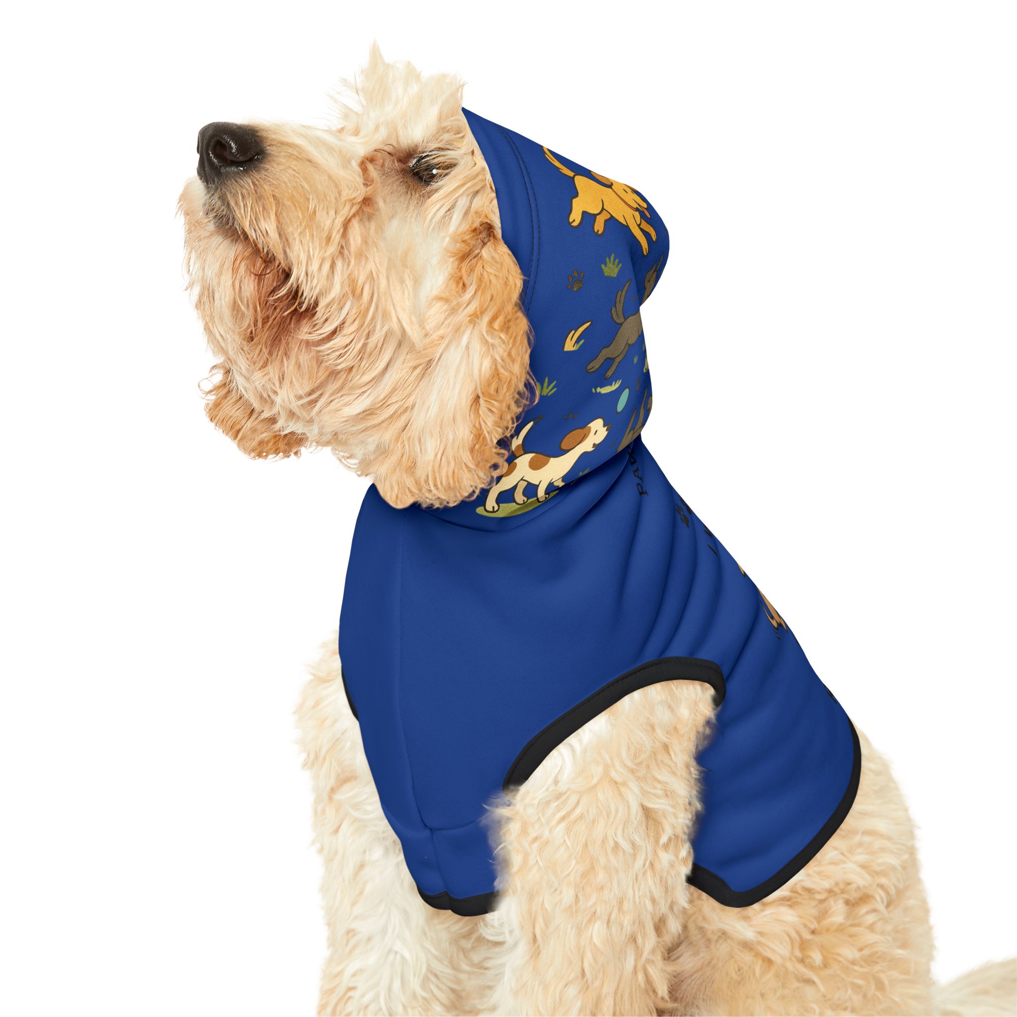 I Was Rescued. This Is My Rescue Human – Dark Blue Pet Hoodie - Image 12
