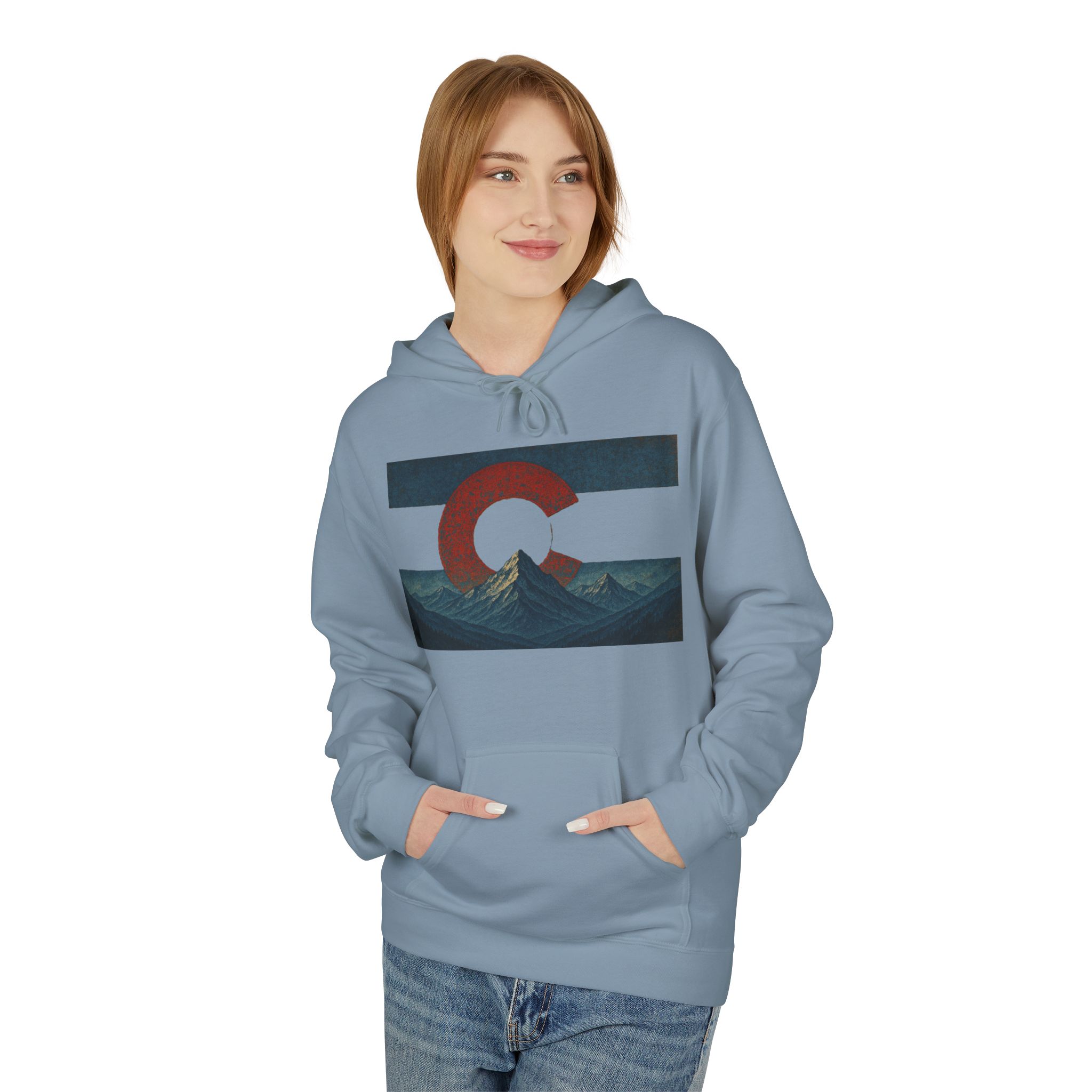 Colorado Flag Distressed Hoodie - Colorado Collection - Destination Unknown - Image 34