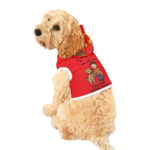 I Was Rescued. This Is My Rescue Human – Red Pet Hoodie