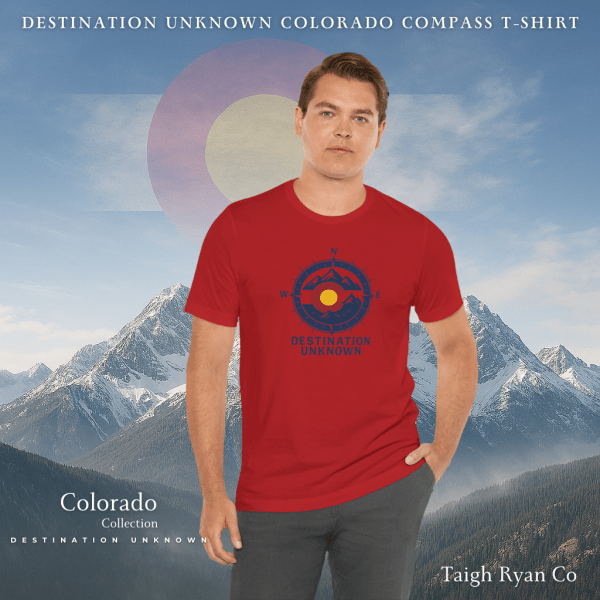 Colorado Compass T-Shirt - Mountain Adventure Graphic Tee - Destination Unknown