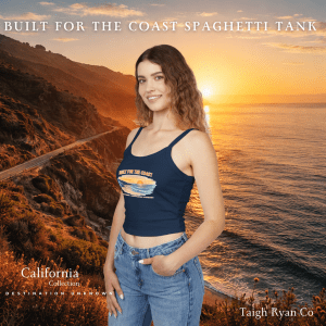 Built for the Coast Womens Spaghetti Strap Tank - California Collection - Destination Unknown
