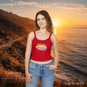 Westward Womens Spaghetti Strap Tank - California Collection - Destination Unknown