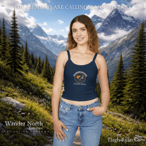 The Elements Are Calling Womens Spaghetti Strap Tank - Wander North Collection - Destination Unknown