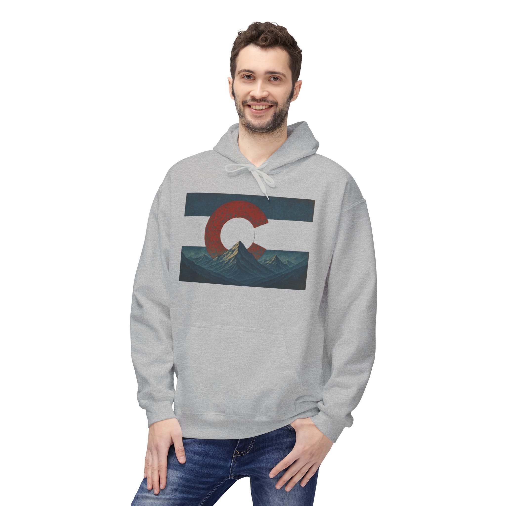 Colorado Flag Distressed Hoodie - Colorado Collection - Destination Unknown - Image 18