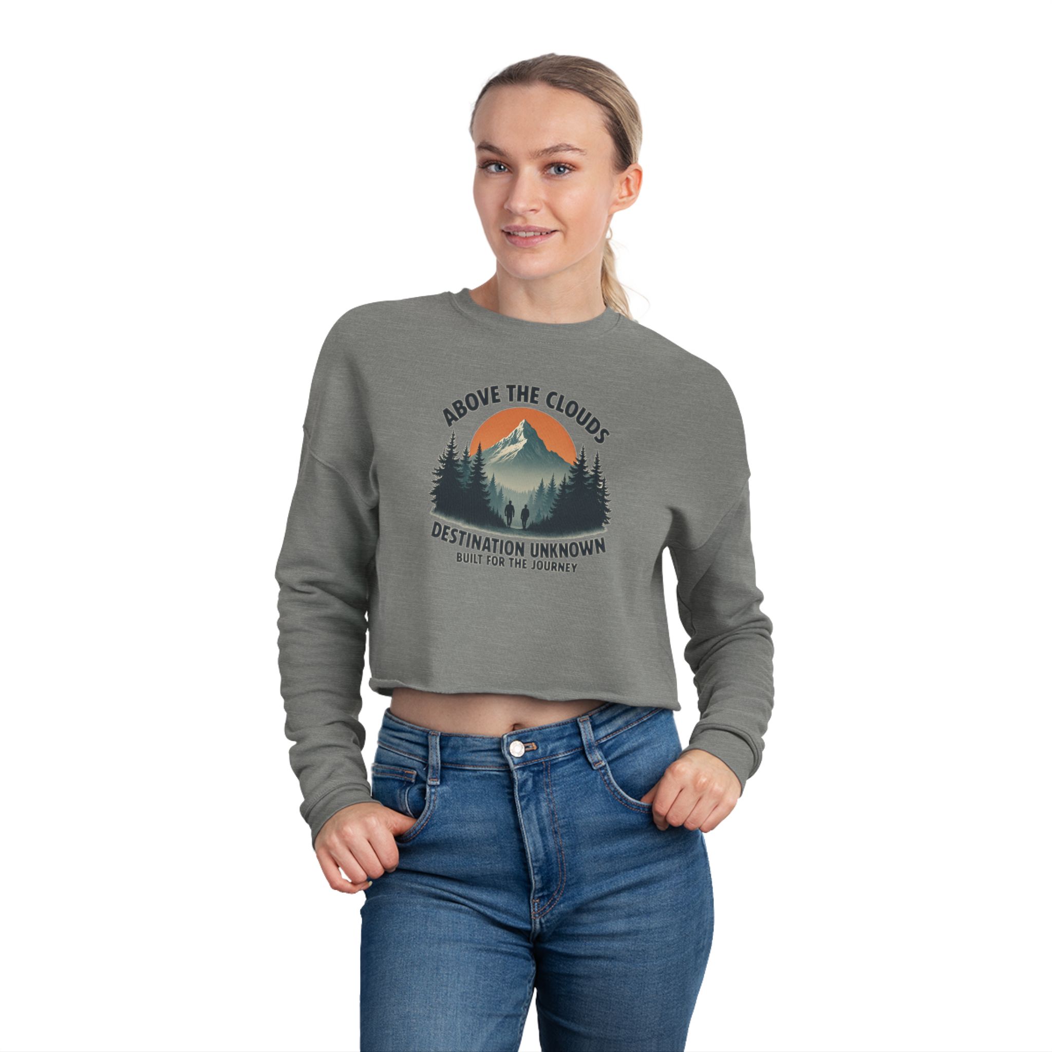 Above the Clouds Cropped Sweatshirt - Lost Horizons Collection - Destination Unknown - Image 9