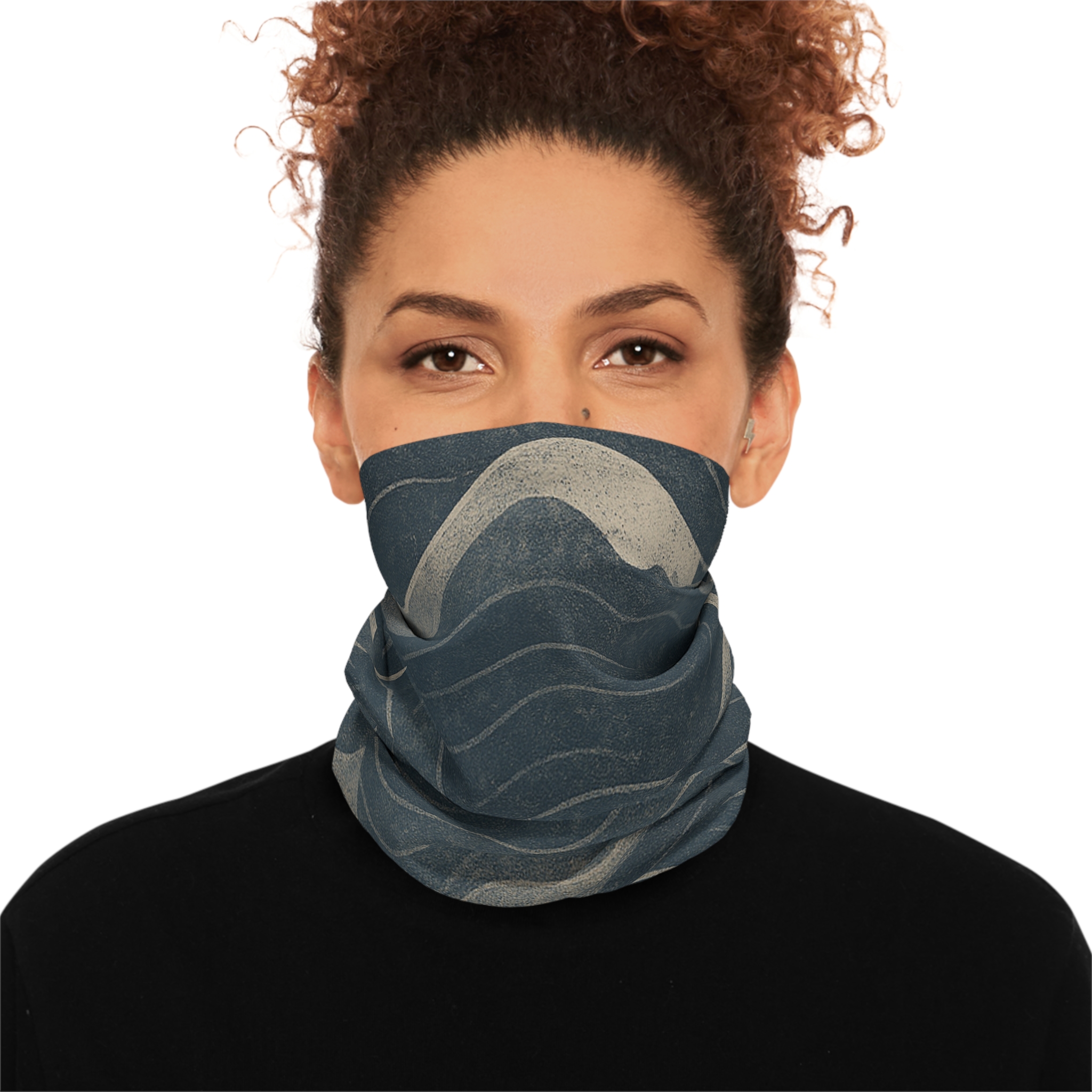 Coastal Drift – Winter Neck Gaiter with Drawstring – Lost Horizons Collection - Destination Unknown - Image 4