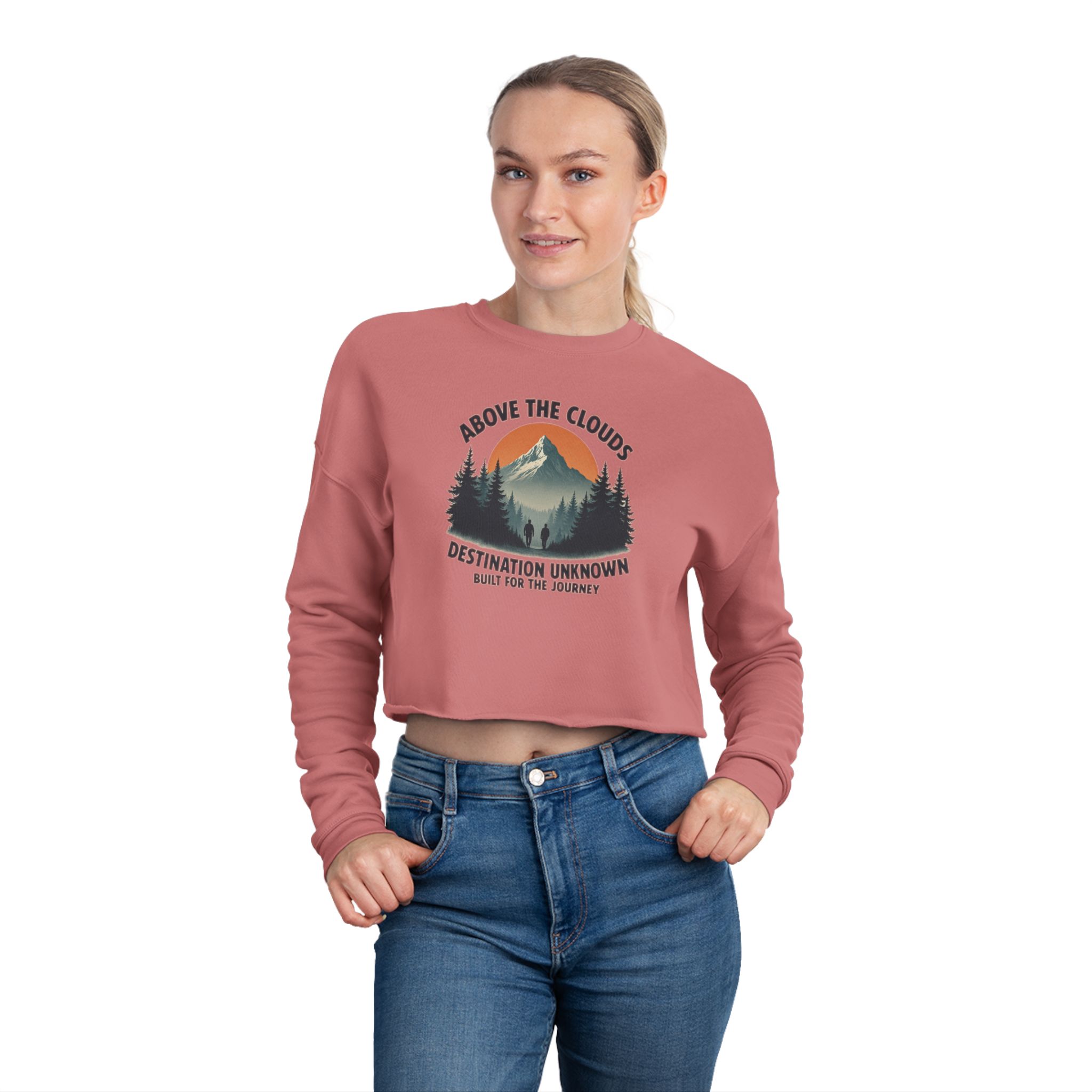 Above the Clouds Cropped Sweatshirt - Lost Horizons Collection - Destination Unknown - Image 5