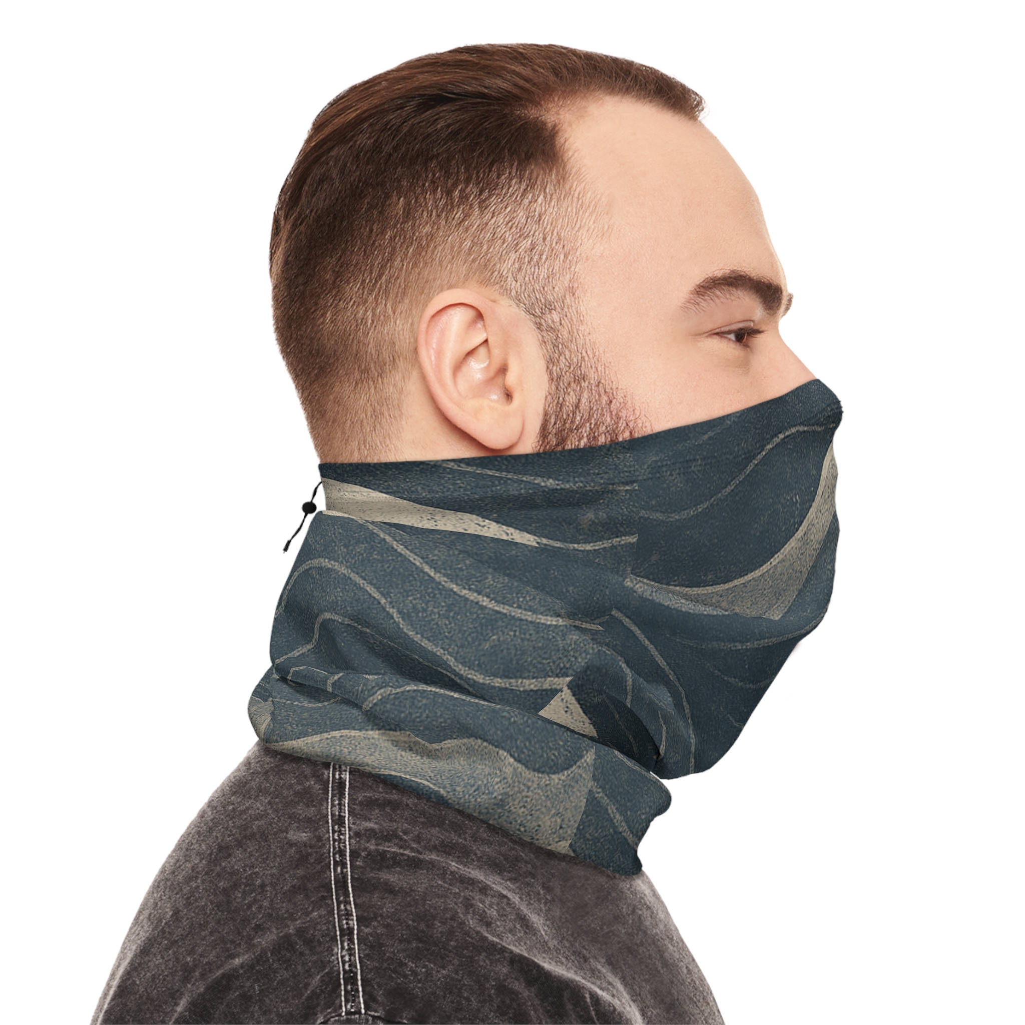 Coastal Drift – Winter Neck Gaiter with Drawstring – Lost Horizons Collection - Destination Unknown - Image 11