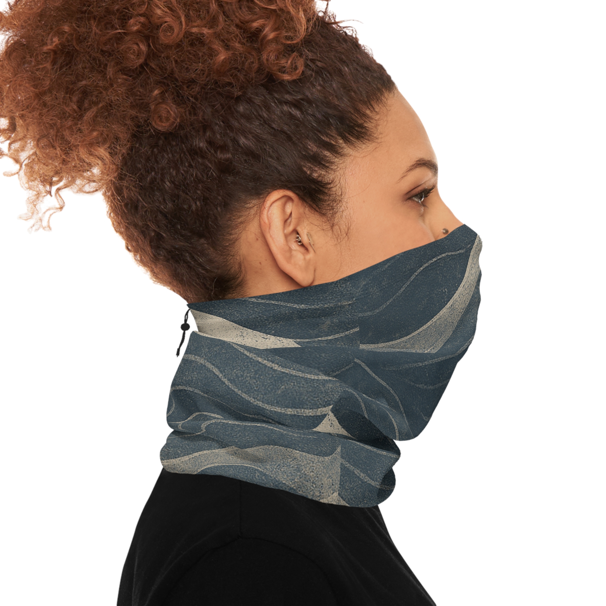 Coastal Drift – Winter Neck Gaiter with Drawstring – Lost Horizons Collection - Destination Unknown - Image 6