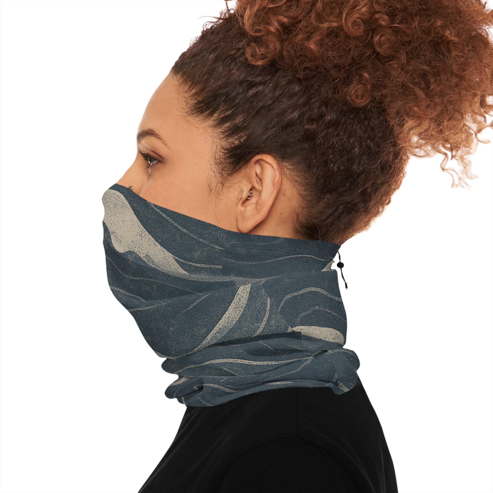 Coastal Drift – Winter Neck Gaiter with Drawstring – Lost Horizons Collection - Destination Unknown - Image 7