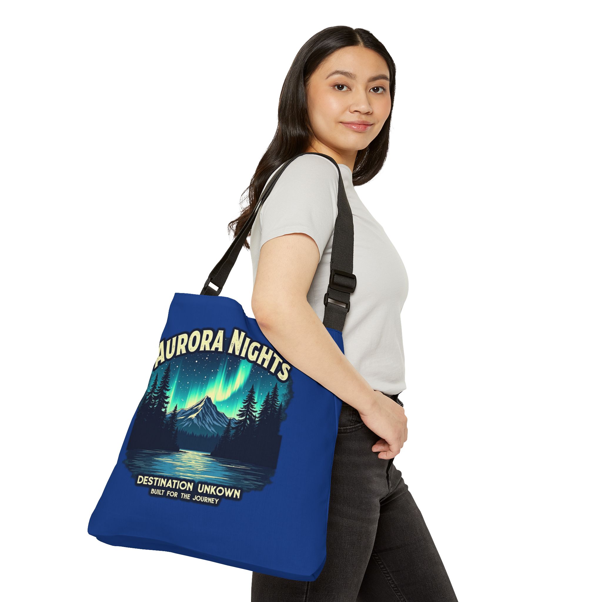 Aurora Nights - Lost Horizons Collection - Destination Unknown Adjustable Tote Bag - Image 6
