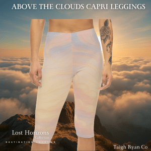 Above the Clouds - Women’s Capri Leggings - Lost Horizons - Destination Unknown