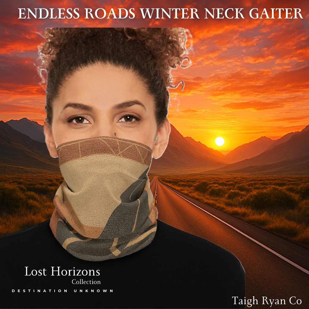 Endless Roads – Winter Neck Gaiter with Drawstring – Lost Horizons – Destination Unknown