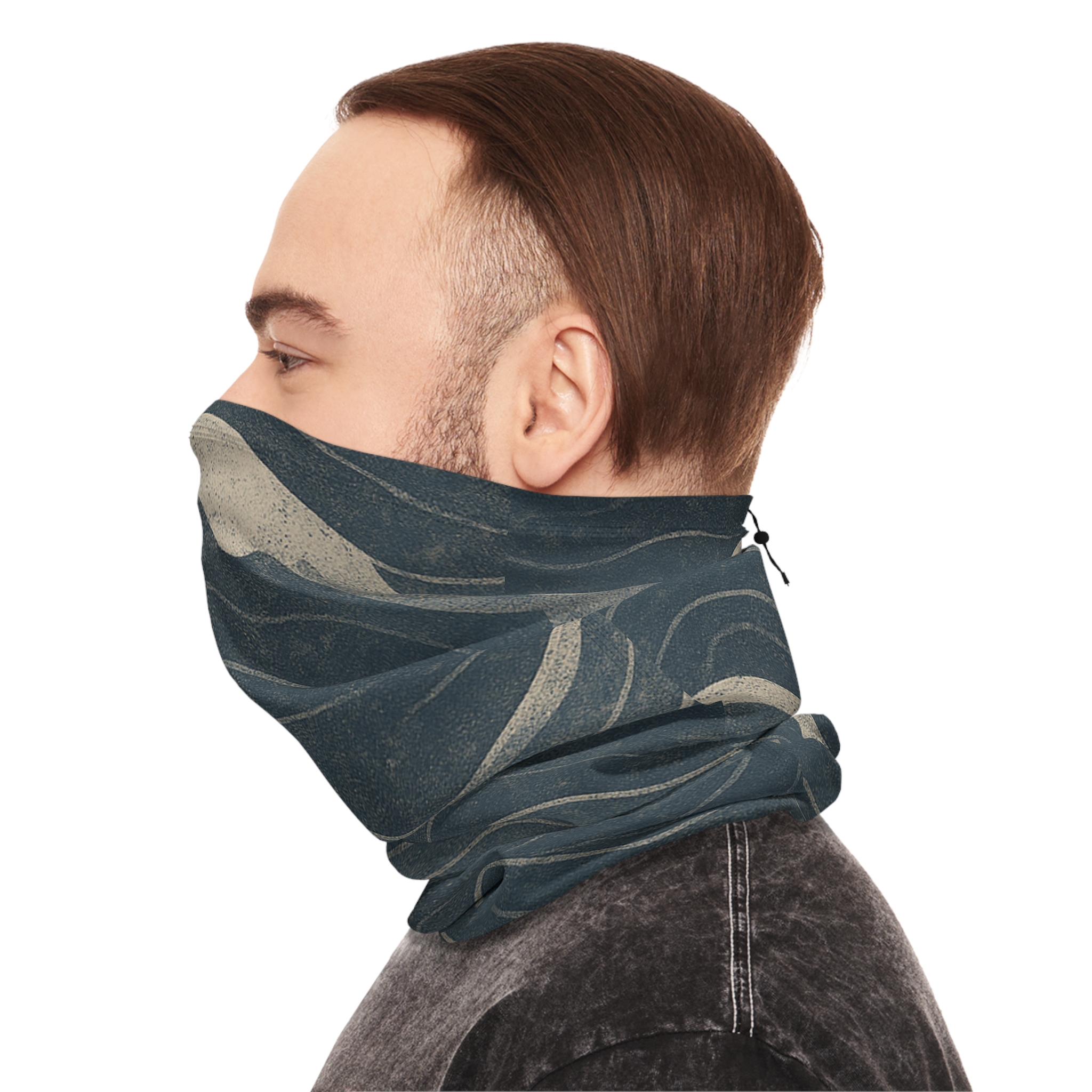 Coastal Drift – Winter Neck Gaiter with Drawstring – Lost Horizons Collection - Destination Unknown - Image 12