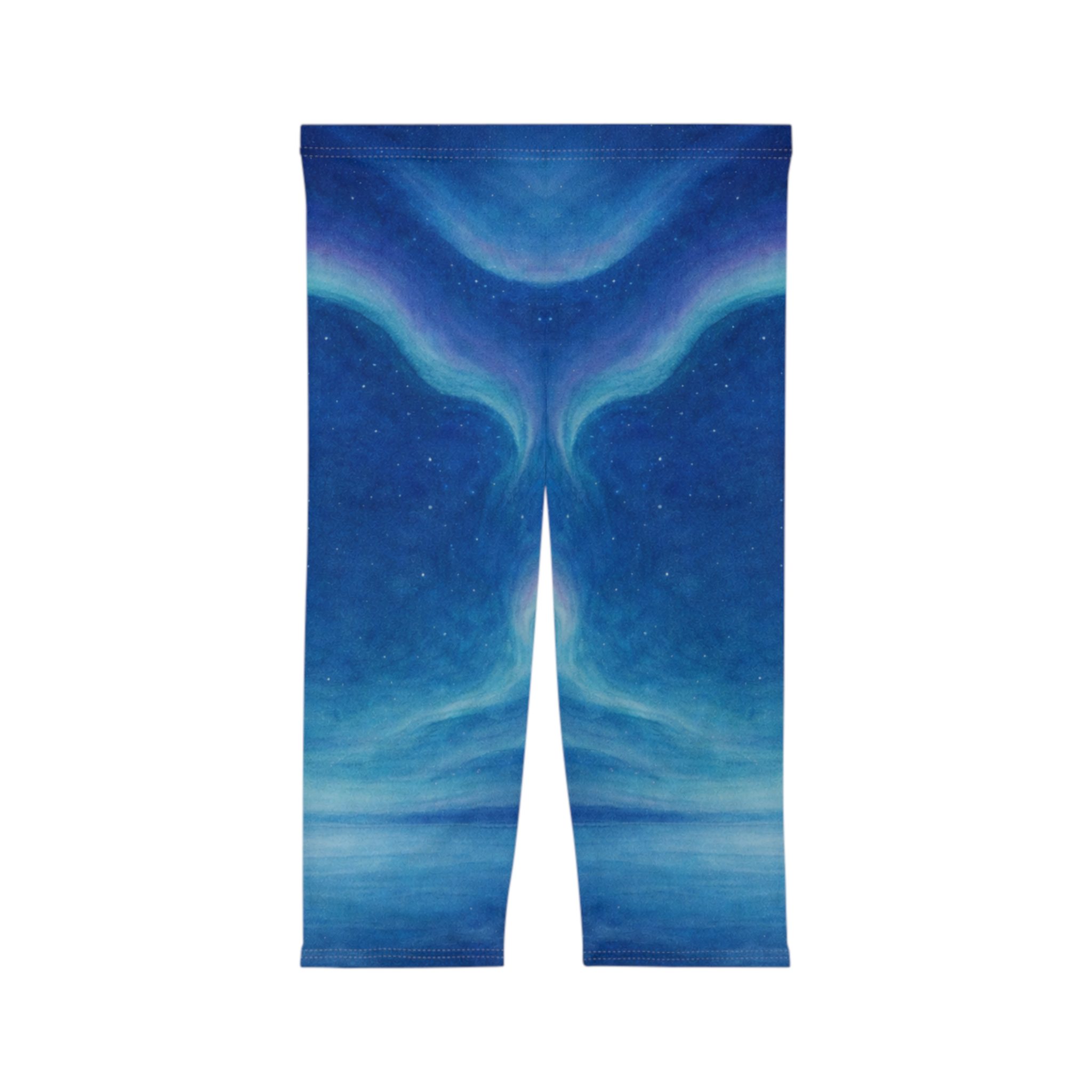 Aurora Nights - Women’s Capri Leggings - Lost Horizons - Destination Unknown - Image 3