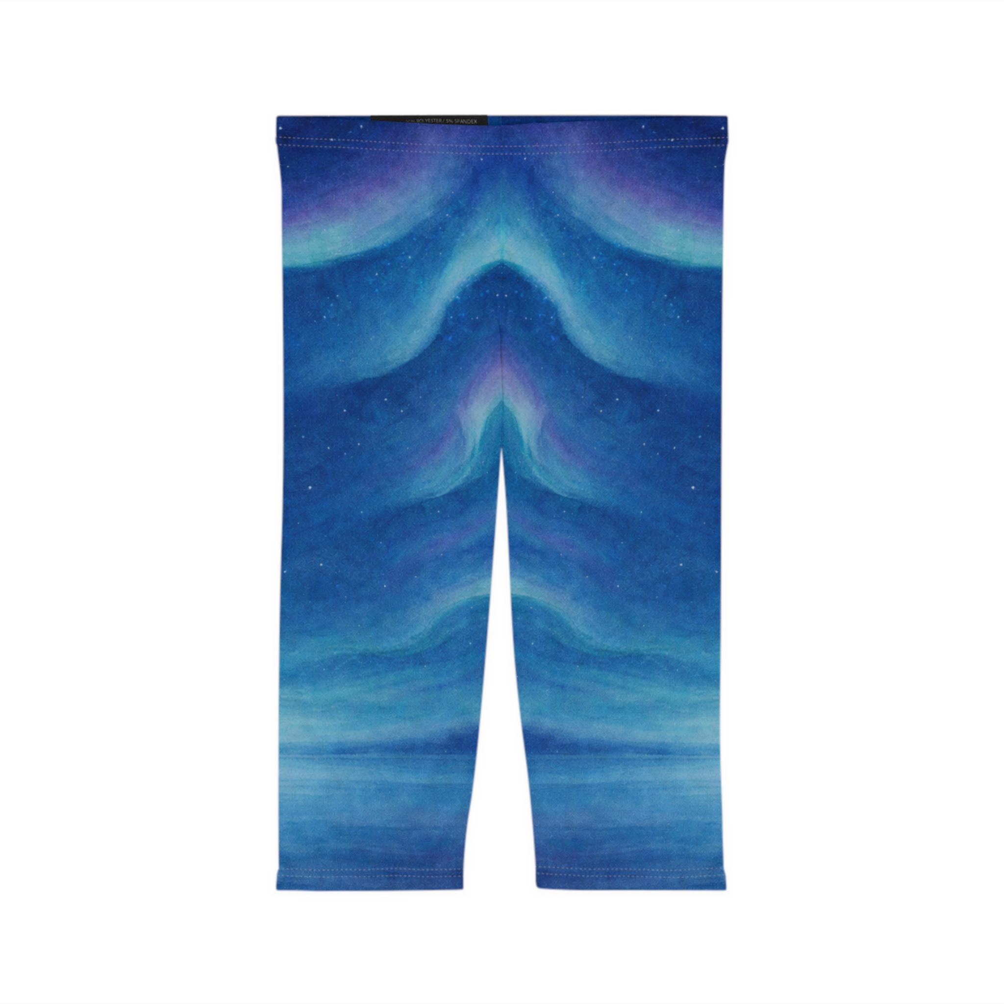 Aurora Nights - Women’s Capri Leggings - Lost Horizons - Destination Unknown - Image 2