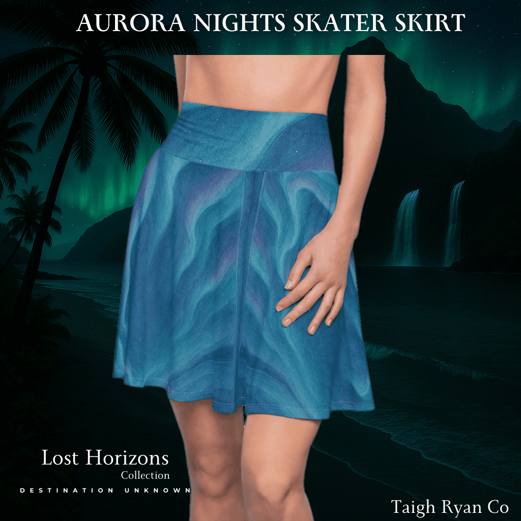 Aurora Nights Skater Skirt - Lost Horizons Collection - Destination Unknown - Image 2