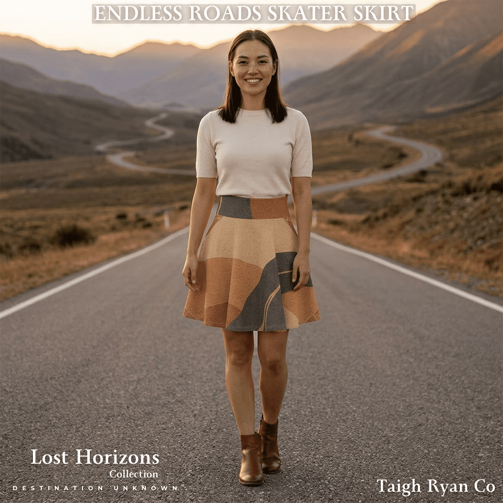 Endless Roads Skater Skirt - Lost Horizons Collection - Destination Unknown