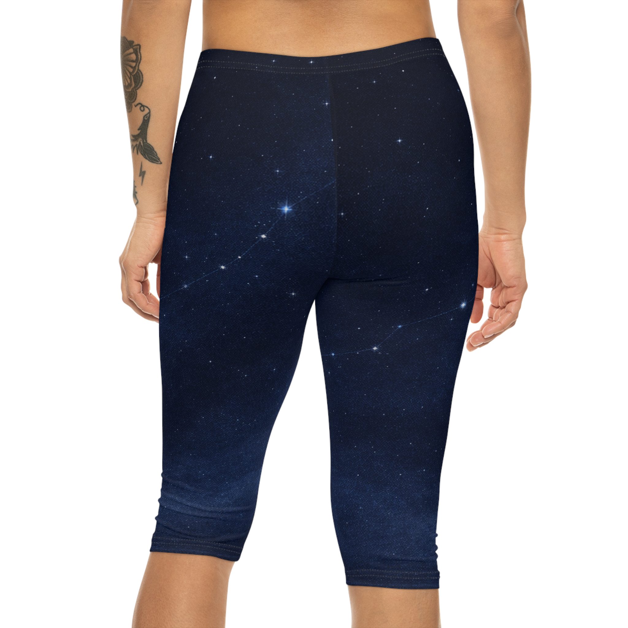 Starlit Passage - Women’s Capri Leggings - Lost Horizons - Destination Unknown - Image 6