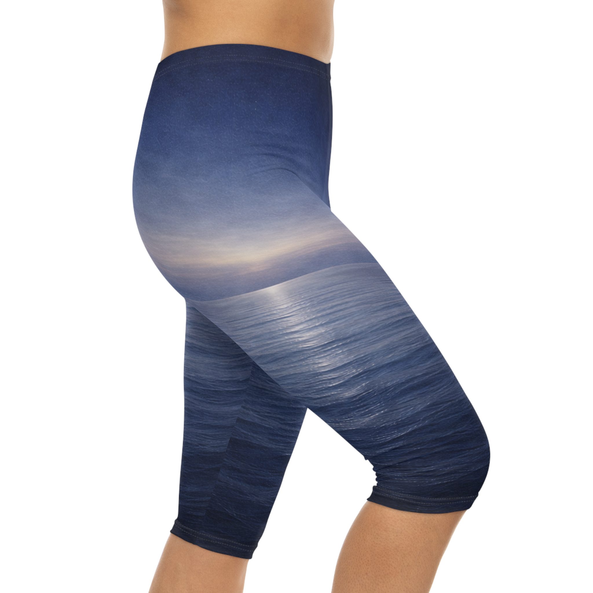 Tidal Horizon - Women’s Capri Leggings - Lost Horizons - Destination Unknown - Image 7