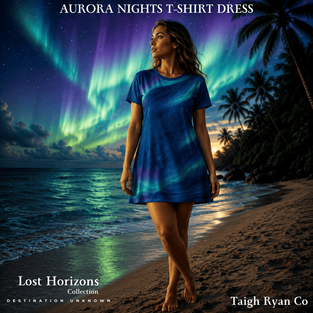 Aurora Nights - T-Shirt Dress - Lost Horizons - Destination Unknown