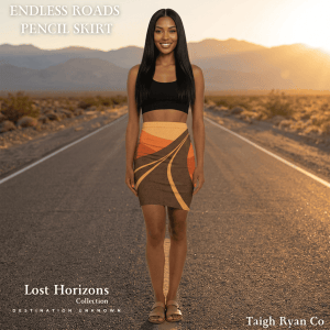Endless Roads Pencil Skirt - Lost Horizons Collection - Destination Unknown
