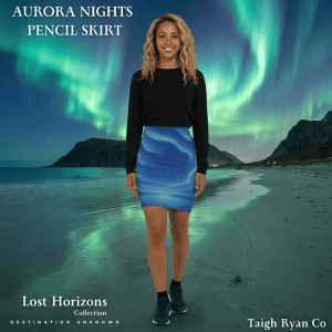 Aurora Nights Pencil Skirt - Lost Horizons Collection - Destination Unknown