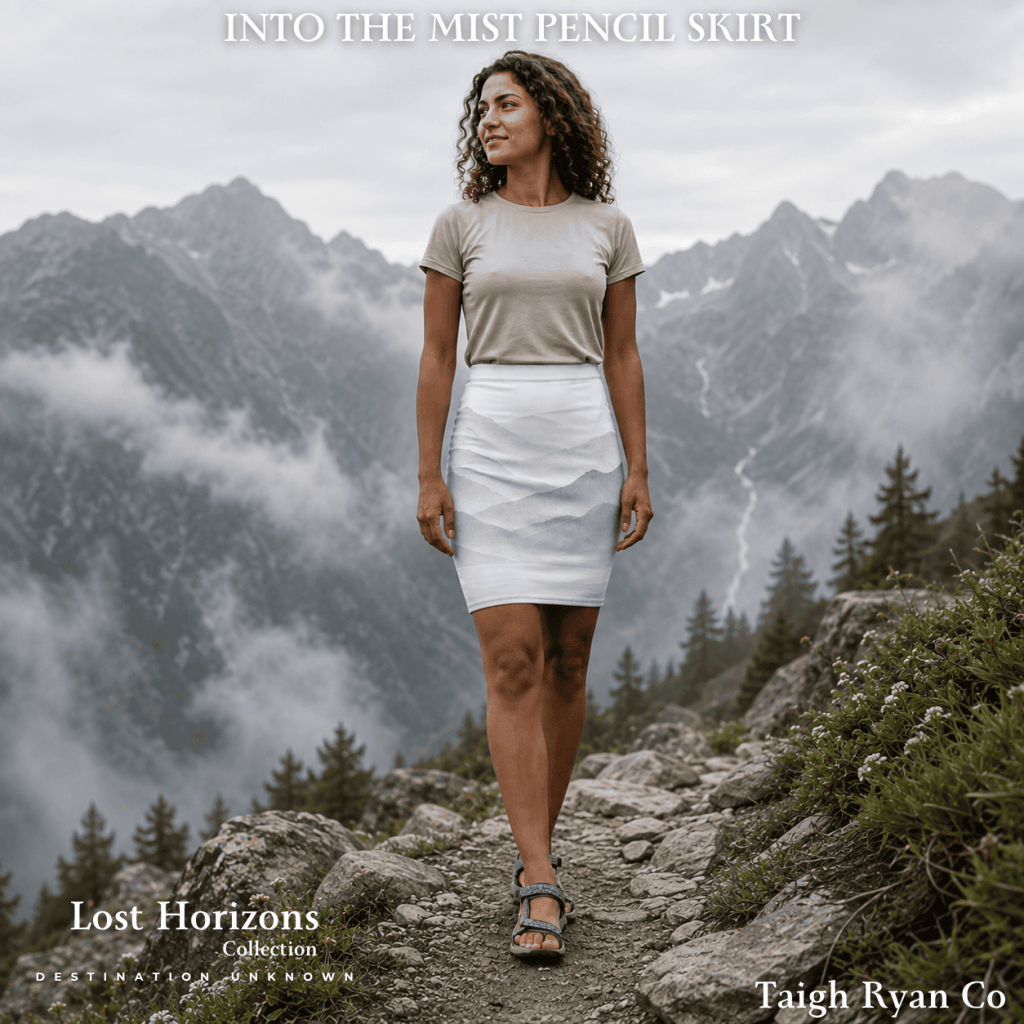 Into the Mist Pencil Skirt - Lost Horizons Collection - Destination Unknown