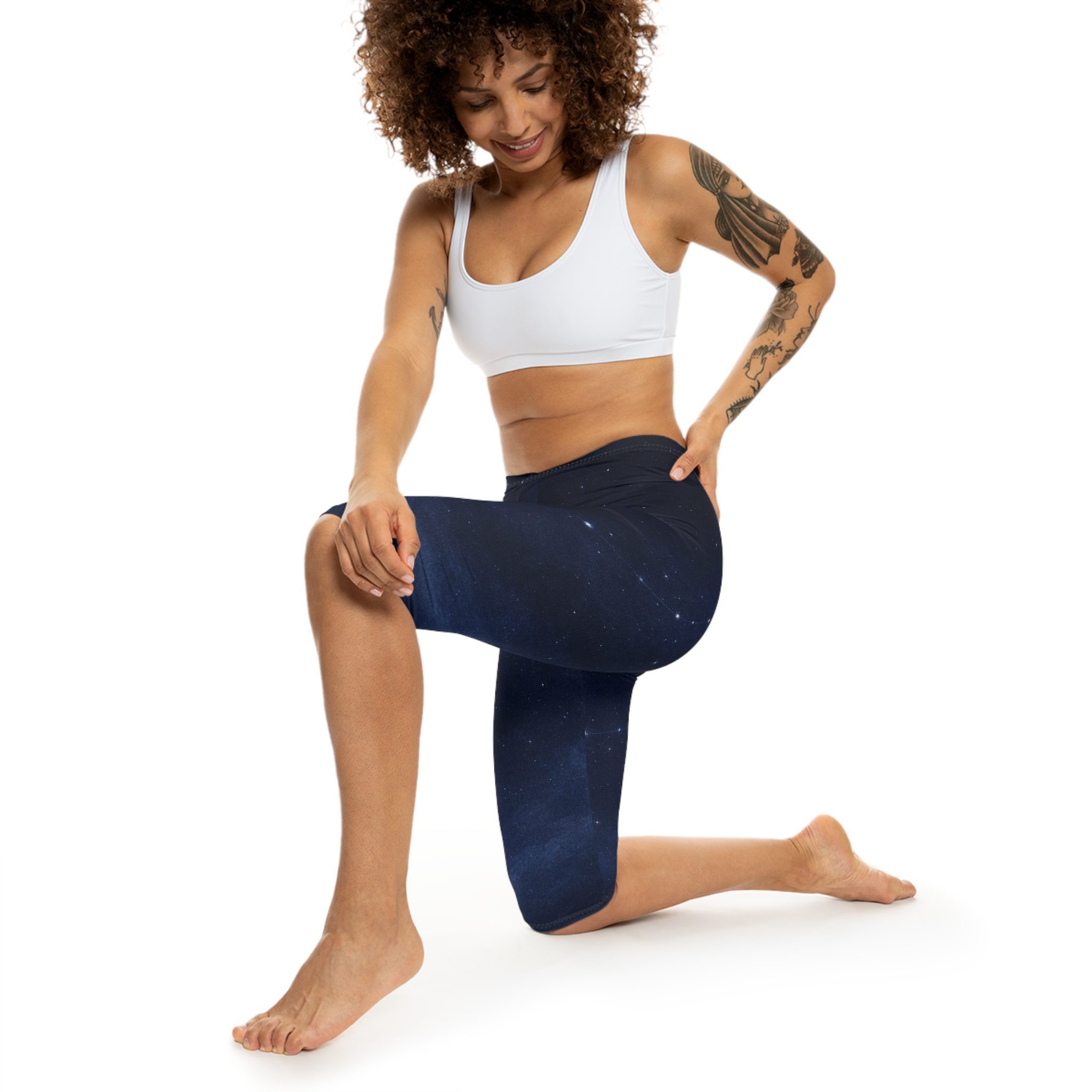 Starlit Passage - Women’s Capri Leggings - Lost Horizons - Destination Unknown - Image 9