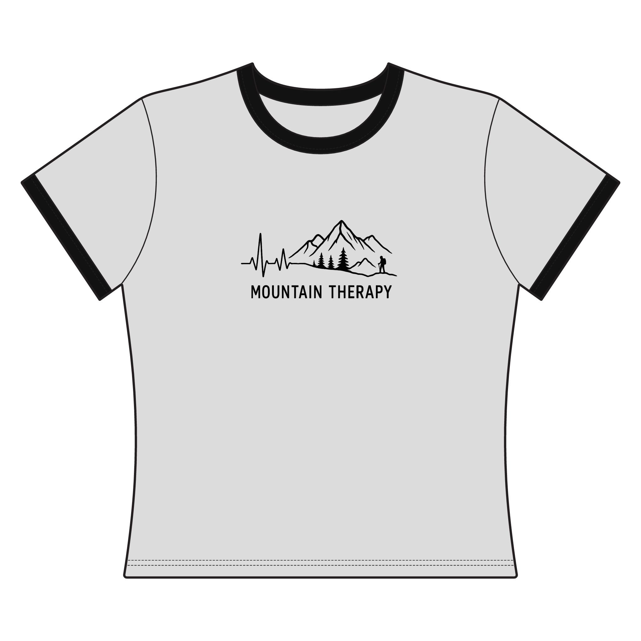 Mountain Therapy Womens Ringer Tee - Retro Adventure Crop Top - Destination Unknown - Image 7