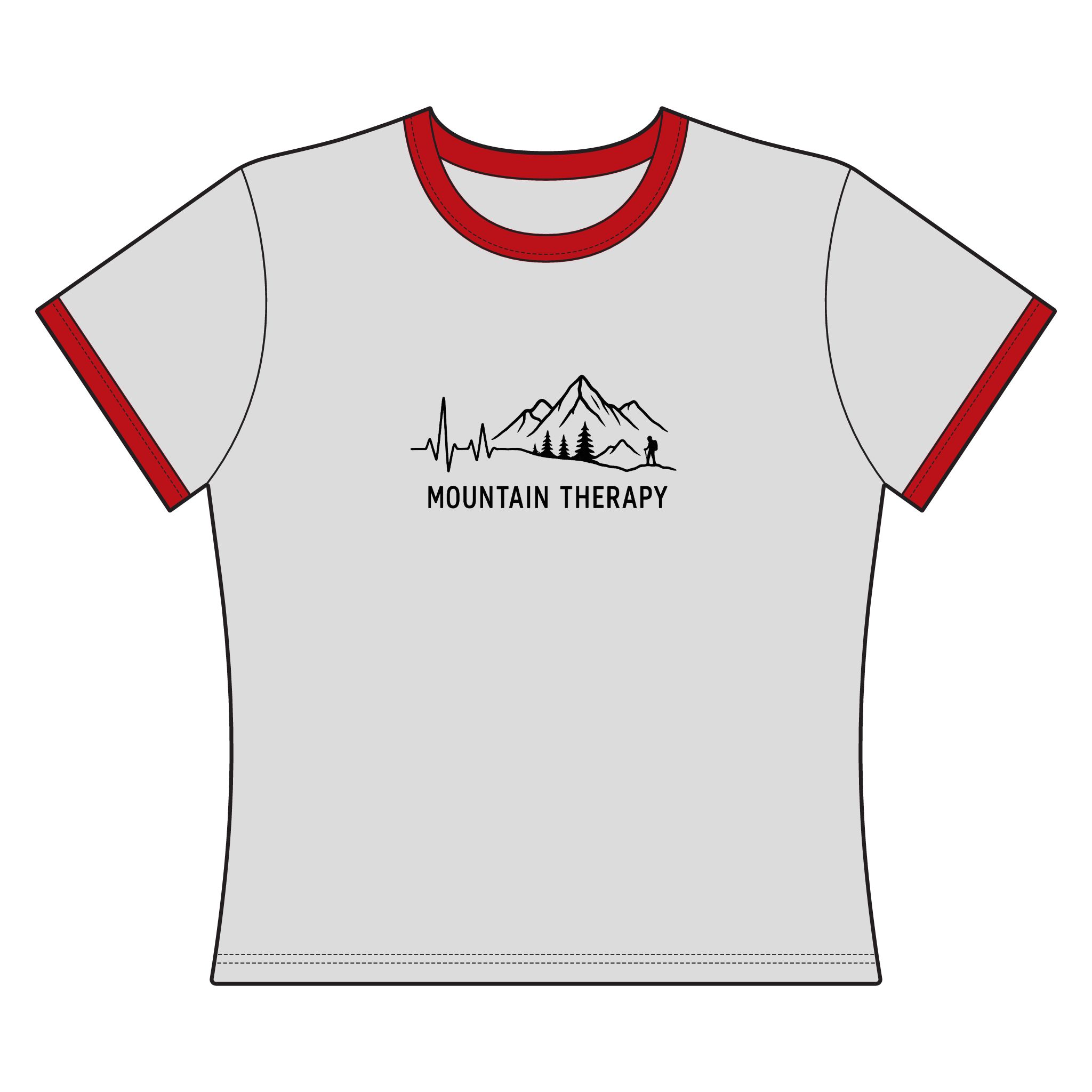 Mountain Therapy Womens Ringer Tee - Retro Adventure Crop Top - Destination Unknown - Image 5