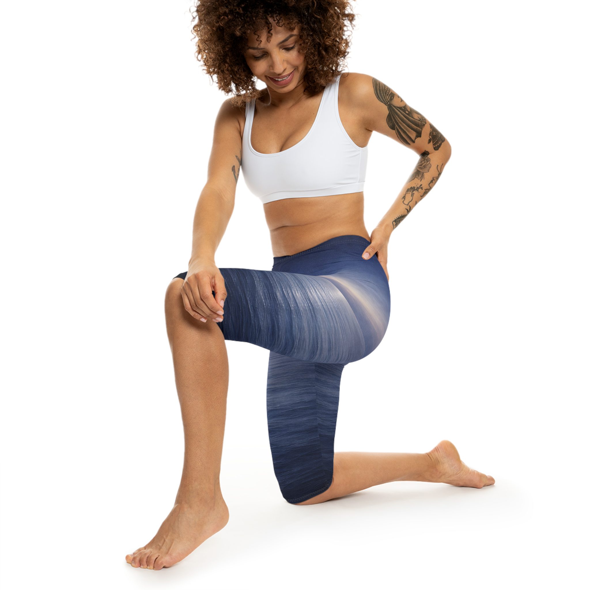 Tidal Horizon - Women’s Capri Leggings - Lost Horizons - Destination Unknown - Image 9
