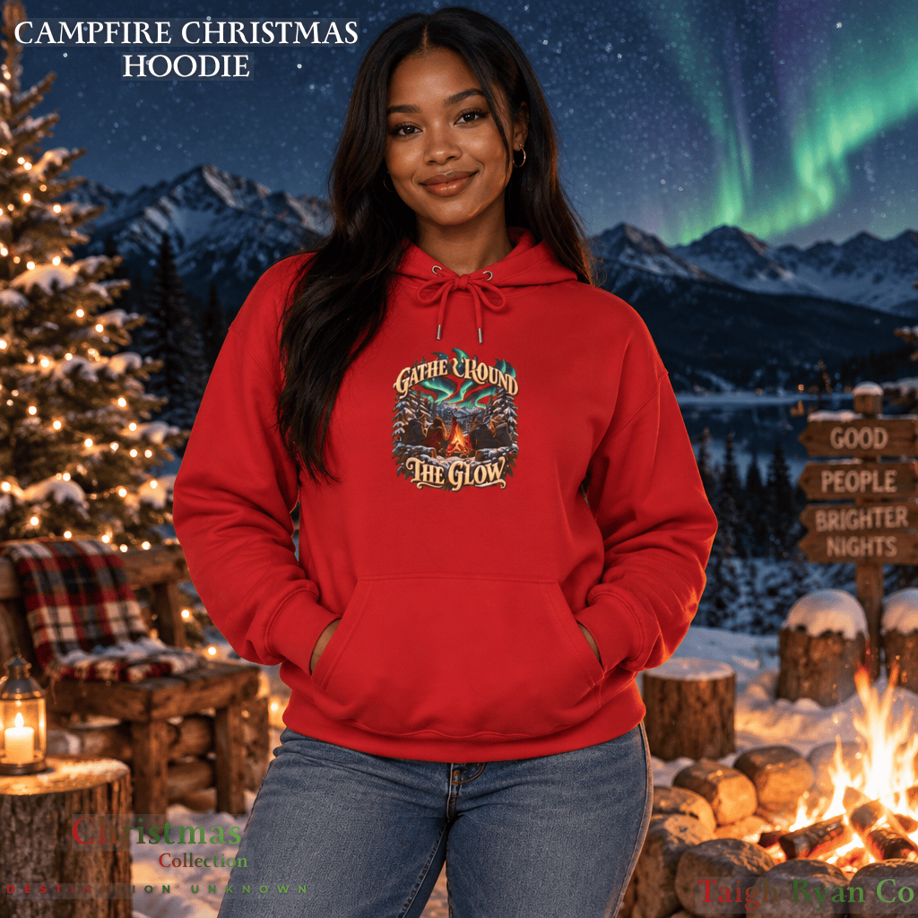 Campfire Christmas Hoodie - Christmas Collection - Destination Unknown